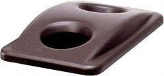 Rubbermaid - Rectangle Lid for Use with 15-7/8 Gal Rectangular Recycle Containers - Brown, Plastic, For 3540, 3541 & 3554 - Exact Tooling
