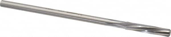Made in USA - 9/32" High Speed Steel 6 Flute Chucking Reamer - Spiral Flute, 1/4" Straight Shank, 1-1/2" Flute Length, 6" OAL - Exact Tooling