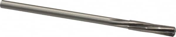 Made in USA - 21/64" High Speed Steel 6 Flute Chucking Reamer - Spiral Flute, 0.2792" Straight Shank, 1-1/2" Flute Length, 6" OAL - Exact Tooling
