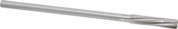Made in USA - 3/8" High Speed Steel 6 Flute Chucking Reamer - Spiral Flute, 0.3105" Straight Shank, 1-3/4" Flute Length, 7" OAL - Exact Tooling