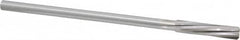 Made in USA - 3/8" High Speed Steel 6 Flute Chucking Reamer - Spiral Flute, 0.3105" Straight Shank, 1-3/4" Flute Length, 7" OAL - Exact Tooling