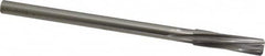 Made in USA - 7/16" High Speed Steel 6 Flute Chucking Reamer - Spiral Flute, 0.373" Straight Shank, 1-3/4" Flute Length, 7" OAL - Exact Tooling
