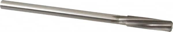 Made in USA - 29/64" High Speed Steel 6 Flute Chucking Reamer - Spiral Flute, 0.373" Straight Shank, 1-3/4" Flute Length, 7" OAL - Exact Tooling