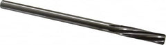 Made in USA - 31/64" High Speed Steel 6 Flute Chucking Reamer - Spiral Flute, 0.4355" Straight Shank, 2" Flute Length, 8" OAL - Exact Tooling