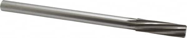 Made in USA - 5/8" High Speed Steel 8 Flute Chucking Reamer - Spiral Flute, 0.5615" Straight Shank, 2-1/4" Flute Length, 9" OAL - Exact Tooling