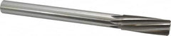 Made in USA - 1" High Speed Steel 8 Flute Chucking Reamer - Spiral Flute, 7/8" Straight Shank, 2-3/4" Flute Length, 10-1/2" OAL - Exact Tooling