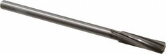 Made in USA - 17/32" Cobalt 6 Flute Chucking Reamer - Spiral Flute, 0.4355" Straight Shank, 2" Flute Length, 8" OAL - Exact Tooling