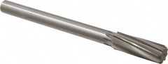 Made in USA - 15/16" Cobalt 8 Flute Chucking Reamer - Spiral Flute, 3/4" Straight Shank, 2-5/8" Flute Length, 10" OAL - Exact Tooling