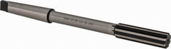 Made in USA - 21/32" High Speed Steel 8 Flute Chucking Reamer - Straight Flute, 2MT Morse Taper Shank, 2-1/4" Flute Length, 9" OAL - Exact Tooling
