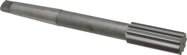 Made in USA - 1-3/16" High Speed Steel 10 Flute Chucking Reamer - Straight Flute, 3MT Morse Taper Shank, 2-7/8" Flute Length, 11" OAL - Exact Tooling