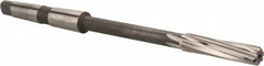 Made in USA - 3/8" High Speed Steel 6 Flute Chucking Reamer - Spiral Flute, 1MT Morse Taper Shank, 1-3/4" Flute Length, 7" OAL - Exact Tooling