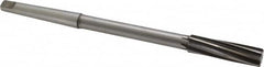 Made in USA - 17/32" High Speed Steel 6 Flute Chucking Reamer - Spiral Flute, 1MT Morse Taper Shank, 2" Flute Length, 8" OAL - Exact Tooling