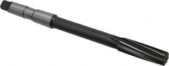 Made in USA - 11/16" High Speed Steel 8 Flute Chucking Reamer - Spiral Flute, 2MT Morse Taper Shank, 2-1/4" Flute Length, 9" OAL - Exact Tooling