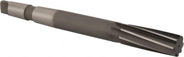 Made in USA - 1" High Speed Steel 8 Flute Chucking Reamer - Spiral Flute, 3MT Morse Taper Shank, 2-3/4" Flute Length, 10-1/2" OAL - Exact Tooling