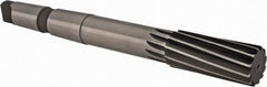 Made in USA - 1-3/8" High Speed Steel 12 Flute Chucking Reamer - Spiral Flute, 4MT Morse Taper Shank, 3-1/4" Flute Length, 12" OAL - Exact Tooling