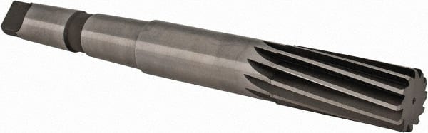 Made in USA - 1-7/16" High Speed Steel 12 Flute Chucking Reamer - Spiral Flute, 4MT Morse Taper Shank, 3-1/4" Flute Length, 12" OAL - Exact Tooling