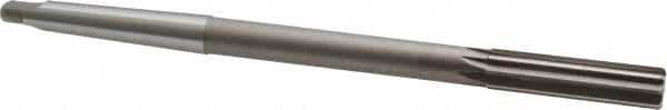 Interstate - 1/2" High Speed Steel 6 Flute Chucking Reamer - Straight Flute, 1MT Morse Taper Shank, 2" Flute Length, 8" OAL - Exact Tooling