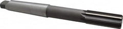 Interstate - 1-1/4" High Speed Steel 10 Flute Chucking Reamer - Straight Flute, 4MT Morse Taper Shank, 3" Flute Length, 11-1/2" OAL - Exact Tooling