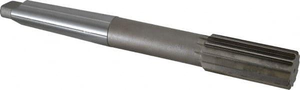 Interstate - 1-7/16" High Speed Steel 10 Flute Chucking Reamer - Straight Flute, 4MT Morse Taper Shank, 3-1/4" Flute Length, 12" OAL - Exact Tooling