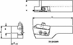 Kennametal - Series Separator, CM Clamp for Indexables - Right Hand Cut - Exact Tooling