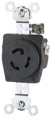 Cooper Wiring Devices - 277 VAC, 15 Amp, L7-15R NEMA, Self Grounding Receptacle - 2 Poles, 3 Wire, Female End, Black - Exact Tooling