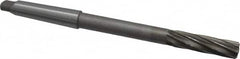 Interstate - 5/8" High Speed Steel 8 Flute Chucking Reamer - Spiral Flute, 1MT Morse Taper Shank, 2-1/4" Flute Length, 9" OAL - Exact Tooling