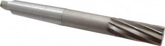 Interstate - 1-1/4" High Speed Steel 10 Flute Chucking Reamer - Spiral Flute, 4MT Morse Taper Shank, 3" Flute Length, 11-1/2" OAL - Exact Tooling