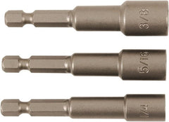 Wiha - 1/4" Drive, Nut Setter Screwdriver Bit - 2-1/2" OAL - Exact Tooling