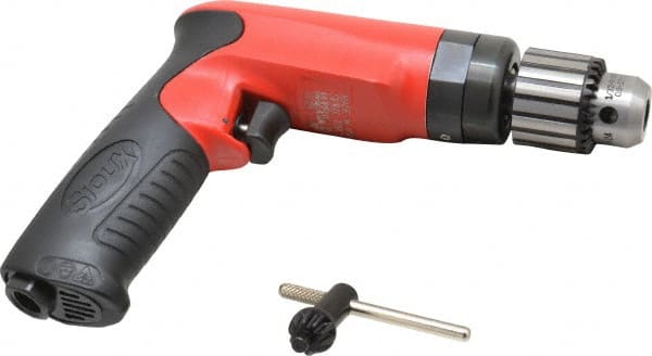 Sioux Tools - 3/8" Keyed Chuck - Pistol Grip Handle, 2,600 RPM, 14.16 LPS, 30 CFM, 1 hp - Exact Tooling