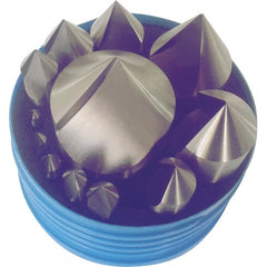 Interstate - 12 Piece, 3/16 to 2" Head Diam, 60° Included Angle, Single End Countersink Set - Exact Tooling