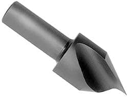 Keo - 2" Head Diam, 3/4" Shank Diam, 1 Flute 100° High Speed Steel Countersink - Bright Finish, 3-1/4" OAL, Single End, Straight Shank, Right Hand Cut - Exact Tooling