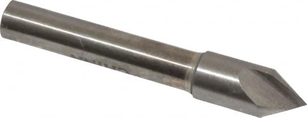 Interstate - 5/16" Head Diam, 1/4" Shank Diam, 1 Flute 60° High Speed Steel Countersink - Exact Tooling