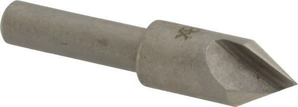 Interstate - 3/8" Head Diam, 1/4" Shank Diam, 1 Flute 60° High Speed Steel Countersink - Exact Tooling