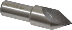 Interstate - 5/8" Head Diam, 1/2" Shank Diam, 1 Flute 60° High Speed Steel Countersink - Exact Tooling