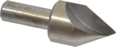 Interstate - 1" Head Diam, 1/2" Shank Diam, 1 Flute 60° High Speed Steel Countersink - Exact Tooling