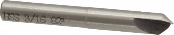 Interstate - 3/16" Head Diam, 3/16" Shank Diam, 1 Flute 82° High Speed Steel Countersink - Exact Tooling