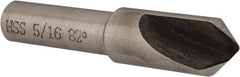 Interstate - 5/16" Head Diam, 1/4" Shank Diam, 1 Flute 82° High Speed Steel Countersink - Exact Tooling