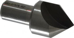 Interstate - 1-1/4" Head Diam, 3/4" Shank Diam, 1 Flute 82° High Speed Steel Countersink - Exact Tooling