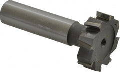 Made in USA - 1-1/8" Diam x 5/16" Face Width, Carbide-Tipped, 8 Teeth, Shank Connection Woodruff Keyseat Cutter - Uncoated, 2-5/16" OAL x 1/2" Shank, Staggered Teeth, ANSI 1009, Old Standard C - Exact Tooling