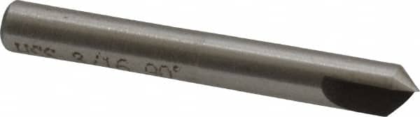 Interstate - 3/16" Head Diam, 3/16" Shank Diam, 1 Flute 90° High Speed Steel Countersink - Exact Tooling