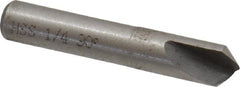 Interstate - 1/4" Head Diam, 1/4" Shank Diam, 1 Flute 90° High Speed Steel Countersink - Exact Tooling