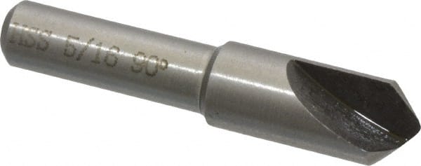 Interstate - 5/16" Head Diam, 1/4" Shank Diam, 1 Flute 90° High Speed Steel Countersink - Exact Tooling