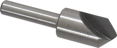 Interstate - 1/2" Head Diam, 1/4" Shank Diam, 1 Flute 90° High Speed Steel Countersink - Exact Tooling