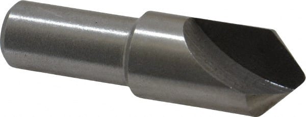 Interstate - 5/8" Head Diam, 1/2" Shank Diam, 1 Flute 90° High Speed Steel Countersink - Exact Tooling