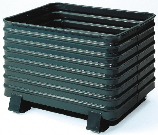 Steel King - 33-1/2" Long x 41-1/2" Wide x 28-1/2" High Steel Bin-Style Bulk Container - 4,000 Lb. Load Capacity - Exact Tooling