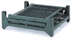 Steel King - 45" Long x 48" Wide x 42" High Wire Mesh Collapsible Bulk Storage and Transport Container with 2 Gates - 4,000 Lb. Load Capacity - Exact Tooling