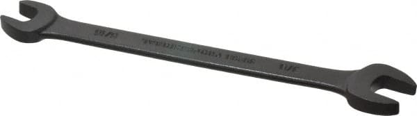 Proto - 5/16" x 3/8" Standard Open End Wrench - 5-1/4" OAL, Double End, Black Finish, 15° Head Angle - Exact Tooling