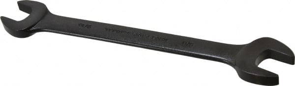Proto - 9/16" x 5/8" Standard Open End Wrench - 7-47/64" OAL, Double End, Black Finish, 15° Head Angle - Exact Tooling