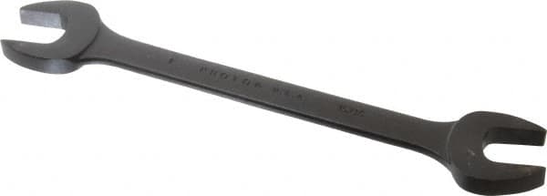 Proto - 15/16" x 1" Standard Open End Wrench - 11-31/64" OAL, Double End, Black Finish, 15° Head Angle - Exact Tooling