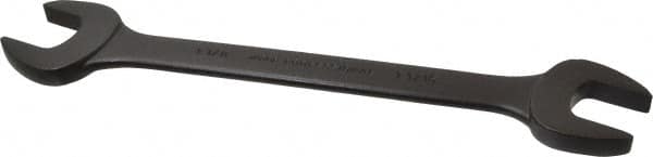 Proto - 1-1/16" x 1-1/8" Standard Open End Wrench - 12-3/8" OAL, Double End, Black Finish, 15° Head Angle - Exact Tooling